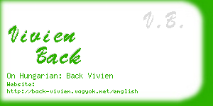 vivien back business card